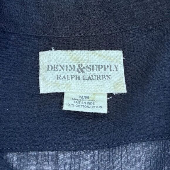 Ralph Lauren Denim & Supply Ralph Lauren Tiered Guaze Tunic Size M Festival - Picture 8 of 10